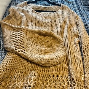 Golden Knit Sweater - Size Large